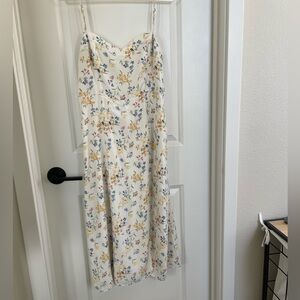 Abercrombie Floral Print White Dress